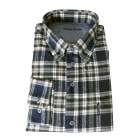 stanley blackerの長袖ネルシャツ ボタンダウン 紺系チェック 0588　L  LL|長袖シャツ|シャツ