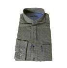 stanley blackerの長袖ネルシャツ ホリゾンタルカラー カーキ系ガンクラブチェック 0610　M  L|長袖シャツ|シャツ