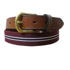 先革カジュアル ゴムベルト  エンジ系  002　フリーサイズ|ベルト|小物その他