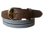 先革カジュアル ゴムベルト  グレー×黒×白  006　フリーサイズ|ベルト|小物その他