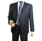 エルメネジルド ゼニア(Ermenegildo Zegna) スーツ 秋冬春 メンズ シングルスーツ 2つボタン ビジネススーツ ネイビー ストライプ 4988  AB4 AB5 AB6 AB7|ブラ