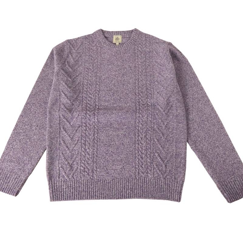 ジェイプレス (J.PRESS) クルーネックセーター カシミヤブレンド ニット メンズ 秋冬 ラベンダー 0080  M