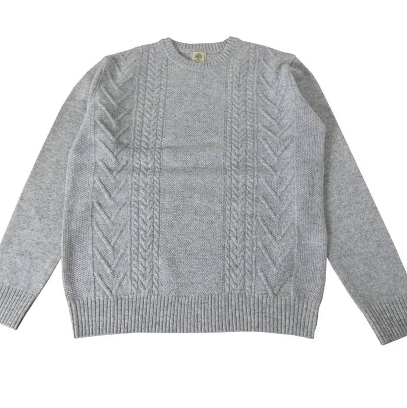 ジェイプレス (J.PRESS) クルーネックセーター カシミヤブレンド ニット メンズ 秋冬 ミディアムグレー 0003  Lサイズ