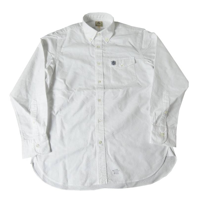 J.PRESS(ジェイプレス) ボタンダウンシャツ メンズ長袖ワイシャツ オックスフォード オーバル  ホワイト  L  XL