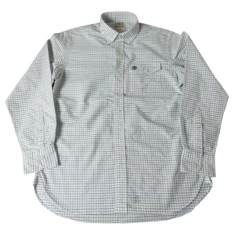 J.PRESS(ジェイプレス) ボタンダウンシャツ メンズ長袖ワイシャツ オックスフォード オーバル  タッターソールチェック 緑×紺 1360    M  L  XL