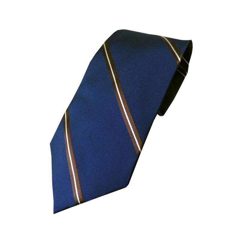 ジェイプレス (J.PRESS) ネクタイ レジメンタル メンズ ビジネス ネイビー×ブラウン×ホワイト 0175