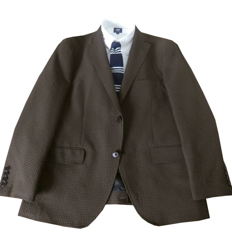 【お取り寄せ商品】 ダディコスタ(Dady Costa) 春夏 2つボタン  メッシュ調 アンコンジャケット メンズ ブラウン 2133   BB5 BB6 BB7