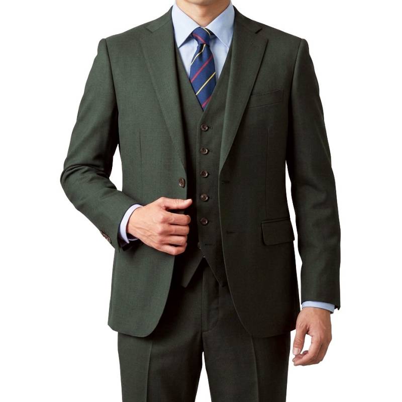 メンズ 春夏秋 スリーピース 2つボタン ダディコスタ(Dady Costa) ビジネス エバーグリーン 0143  AB5 AB6