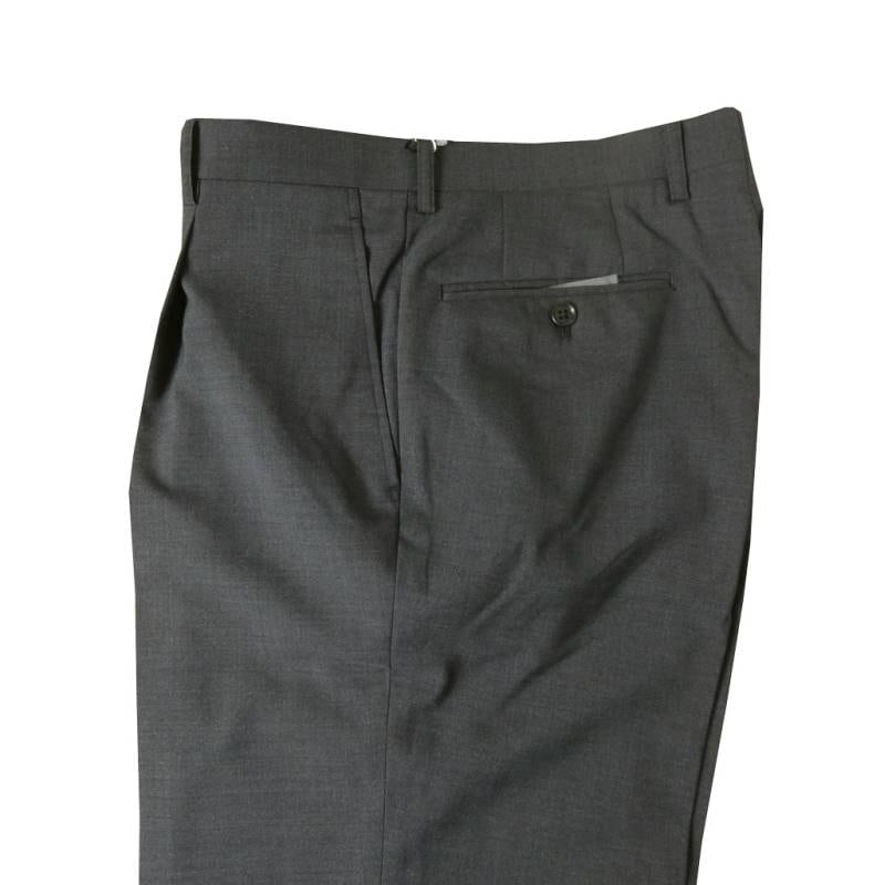 OXFORD CLASSIC スラックス メンズ 春夏秋 ウォッシャブル パンツ ワンタック ウール混 チャコールグレー無地  0218  76cm 79cm 82cm 85cm 88cm 91cm 94cm 97cm 100cm 110cm