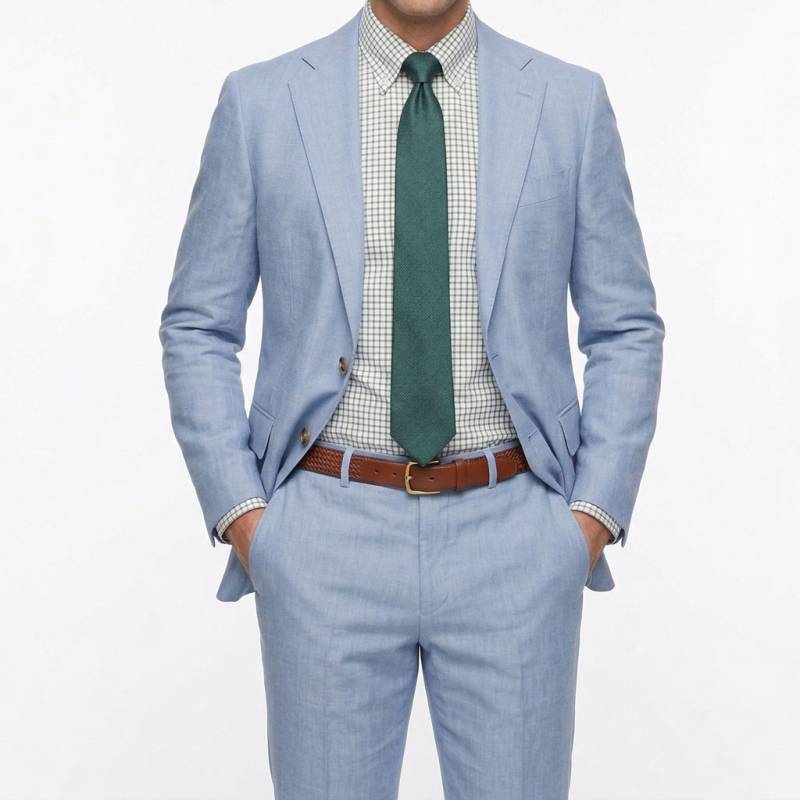 NEUTRAL POSITION 春夏 メンズ コットンスーツ 2つボタン サックスブルー 4182 AB5 AB6 AB7 AB8 BB4 BB5 BB6 BB7