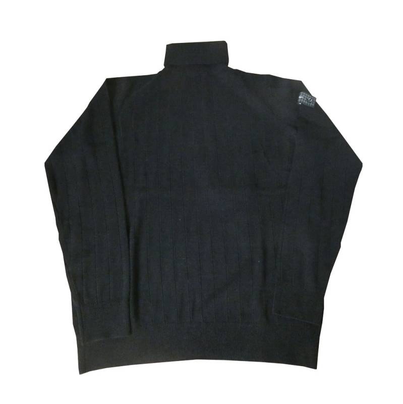ジーステージ(G-stage) ヒート ワイドリブ編み タートルネックセーター ブラック 7011　M（46）　XL（50）