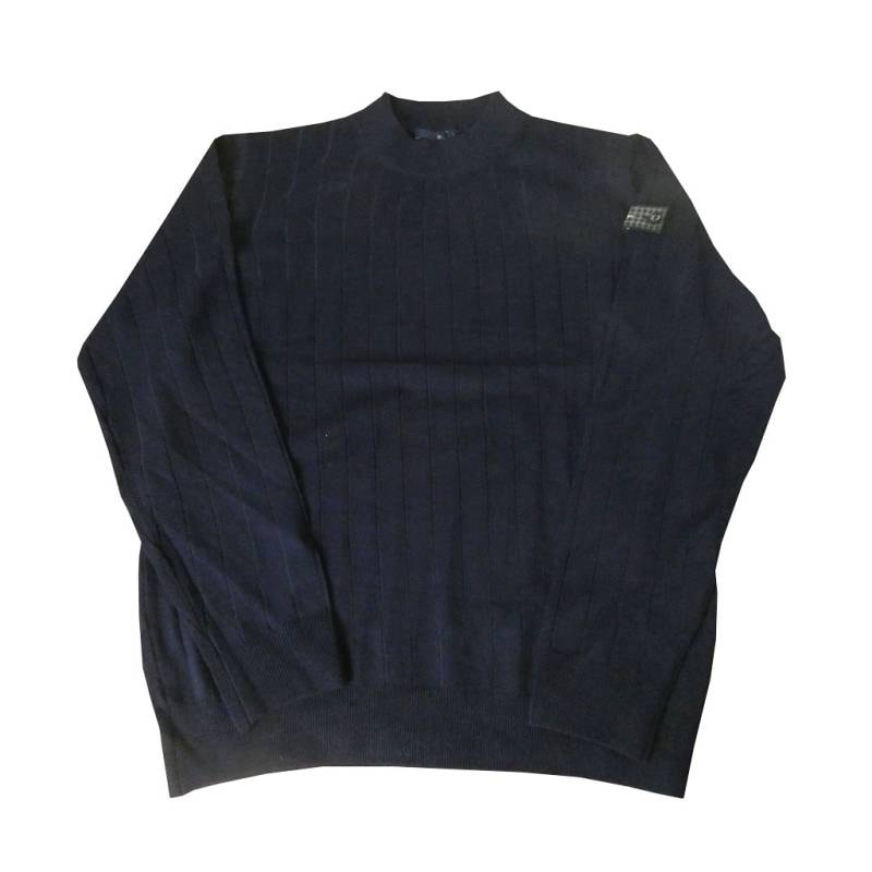 ジーステージ(G-stage) ヒート ワイドリブ編み モックネックセーター ネイビー 8010　M（46）　L（48）　XL（50）