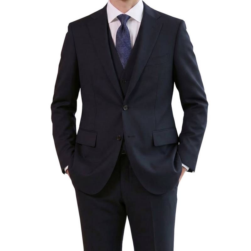 【お取り寄せ商品】FICCE（フィッチェ）春夏秋 スリーピース スーツ ネイビー 紺無地 0788　Y3 Y4 Y5 Y6 Y7 Y8 A4 A5 A6 A7 A8 AB4 AB5 AB6 AB7 AB8 BB5 BB6 BB7 BB8