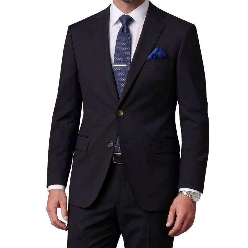 【お取り寄せ商品】DadyCosta スーツ 春夏秋 メンズ シングルスーツ 2つボタン ビジネススーツ ブラック 黒無地 0203   A4 A5 A6 AB5 AB6