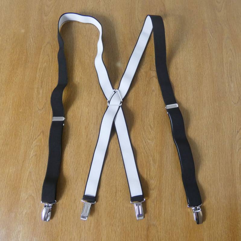 レンタル落ち タキシード・モーニング共用のサスペンダー黒  M  L