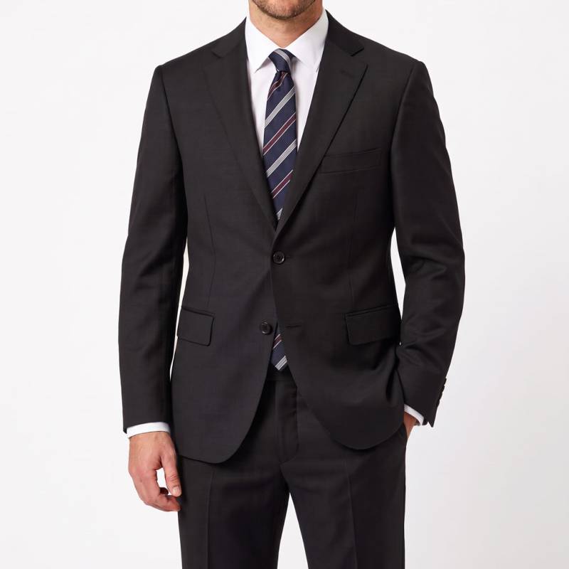 エルメネジルド ゼニア(Ermenegildo Zegna) スーツ メンズ 秋冬春 シングルスーツ 2つボタン ビジネススーツ 黒 無地 ブラック 1003  BB6サイズ