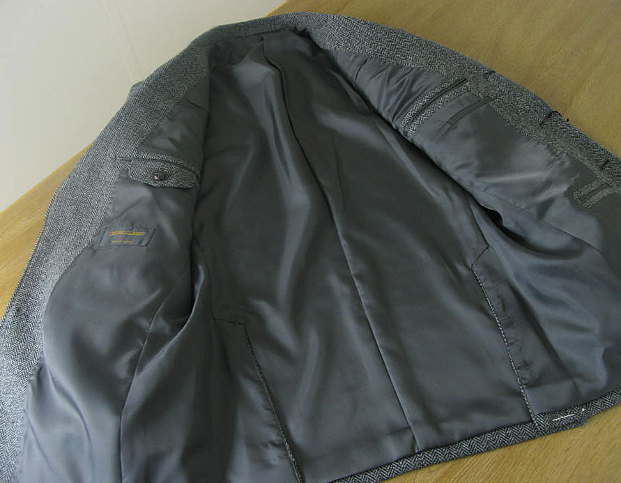 Henry Cotton's グレンチェックジャケット　本革　エルボーパッチ キングサイズ】OXFORD CLASSIC ツイードジャケット メンズ 秋冬