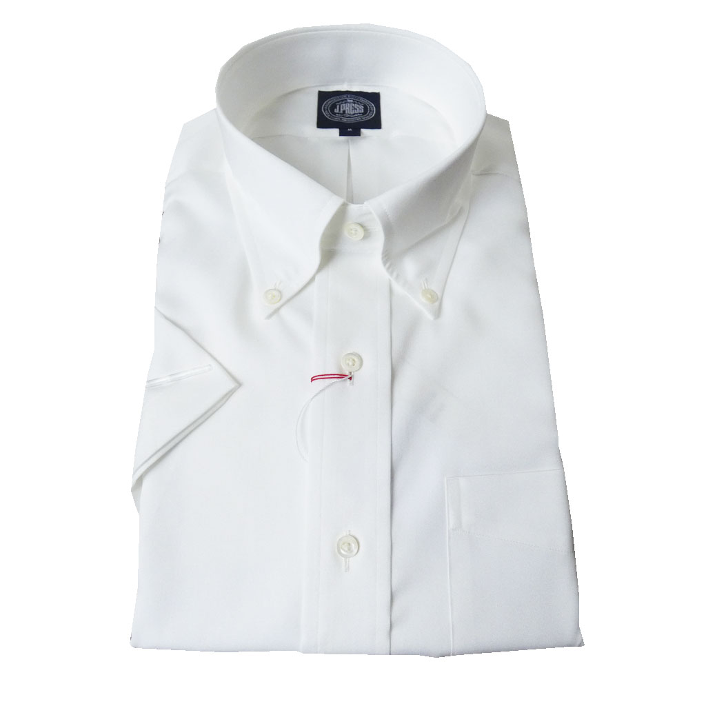 再入荷 形態安定 J Press ジェイプレス ボタンダウン シャツ ワイシャツ メンズ 半袖 ワイシャツ ホワイト ピンオックス S シャツ 半袖シャツ トラッドハウス フキヤ