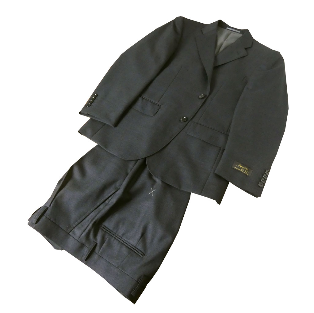 スーツ メンズ  秋冬春 2つボタン ルーフマイア (ROOF MAIA) ビジネス チャコールグレー無地 0023  AB4 AB5 AB6 BB5 BB6