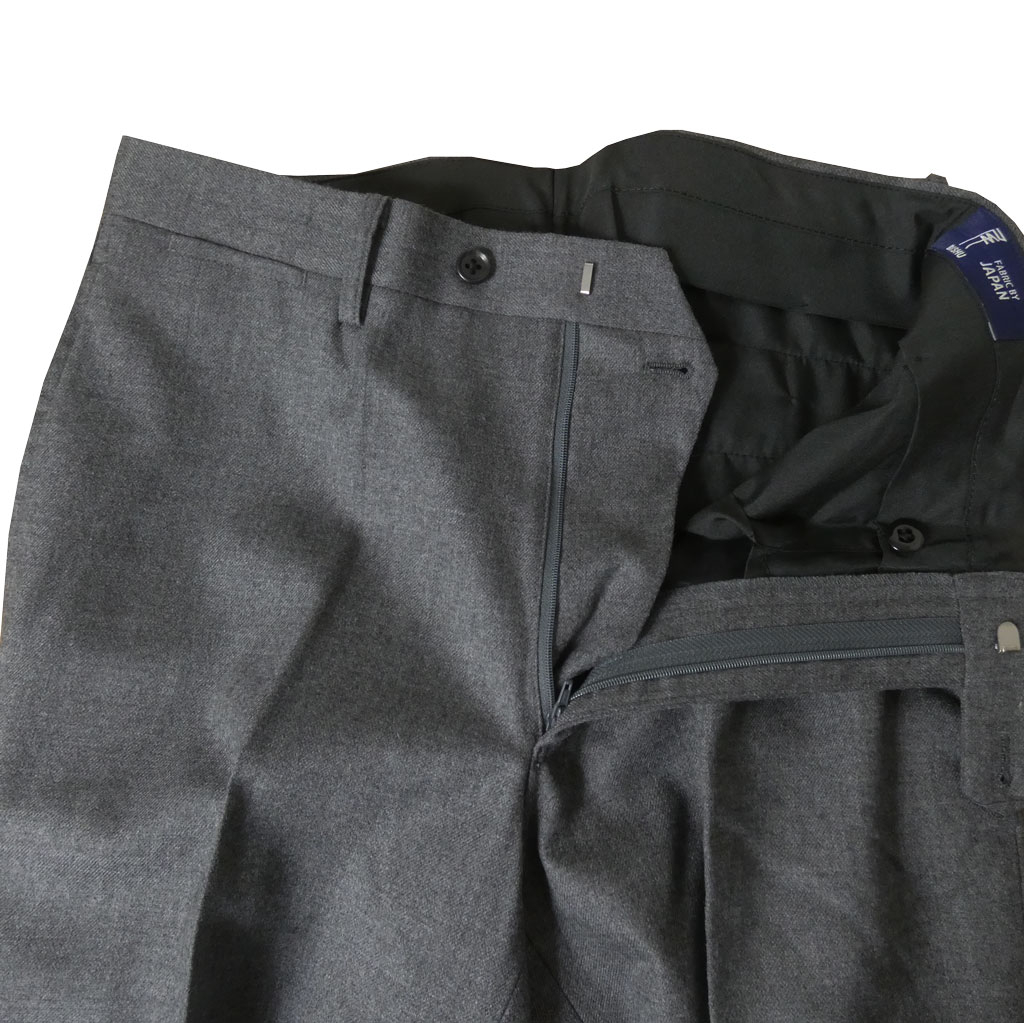 HAI-VASERON 秋冬春 ノータックパンツ ストレッチ チャコールグレー   5123 　76cm 79cm 82cm 85cm 88cm 91cm 94cm 97cm