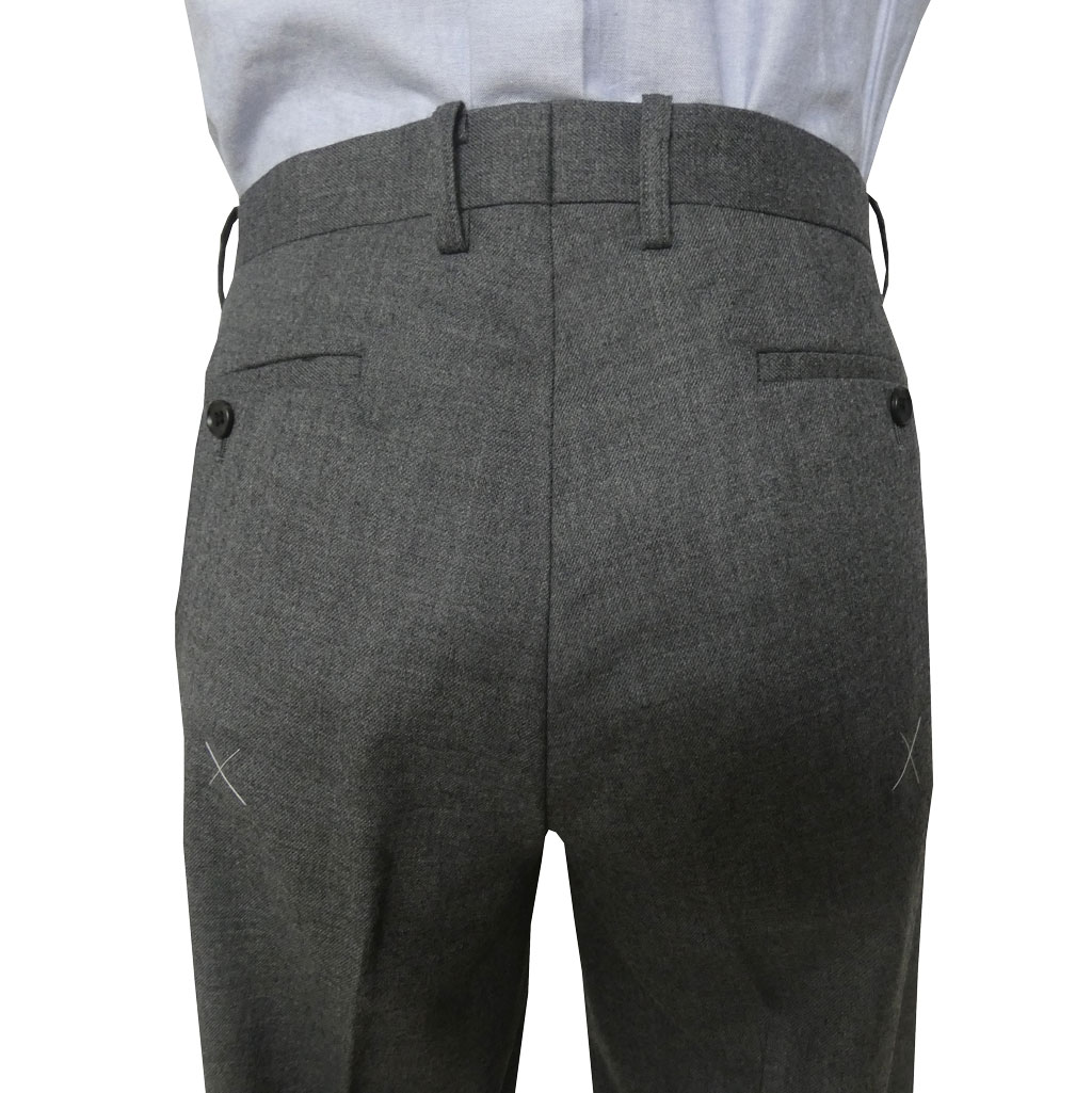 HAI-VASERON 秋冬春 ノータックパンツ ストレッチ チャコールグレー   5123 　76cm 79cm 82cm 85cm 88cm 91cm 94cm 97cm