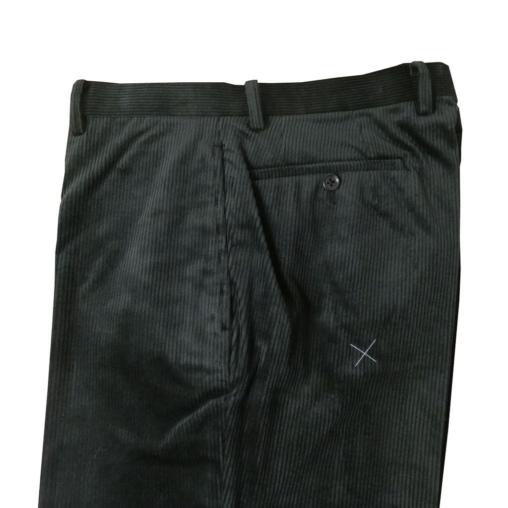 HAI-VASERON 秋冬 コーデュロイノータックパンツ ストレッチ ダークグリーン   5044 　76cm 79cm 82cm 85cm 88cm 91cm 94cm 97cm