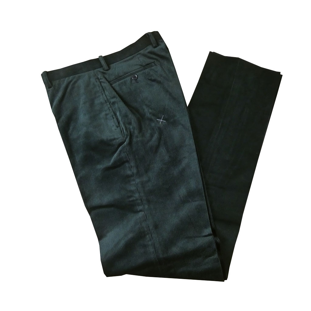 HAI-VASERON 秋冬 コーデュロイノータックパンツ ストレッチ ダークグリーン   5044 　76cm 79cm 82cm 85cm 88cm 91cm 94cm 97cm
