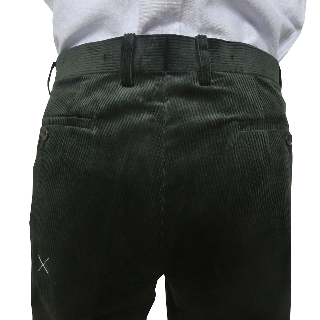 HAI-VASERON 秋冬 コーデュロイノータックパンツ ストレッチ ダークグリーン   5044 　76cm 79cm 82cm 85cm 88cm 91cm 94cm 97cm