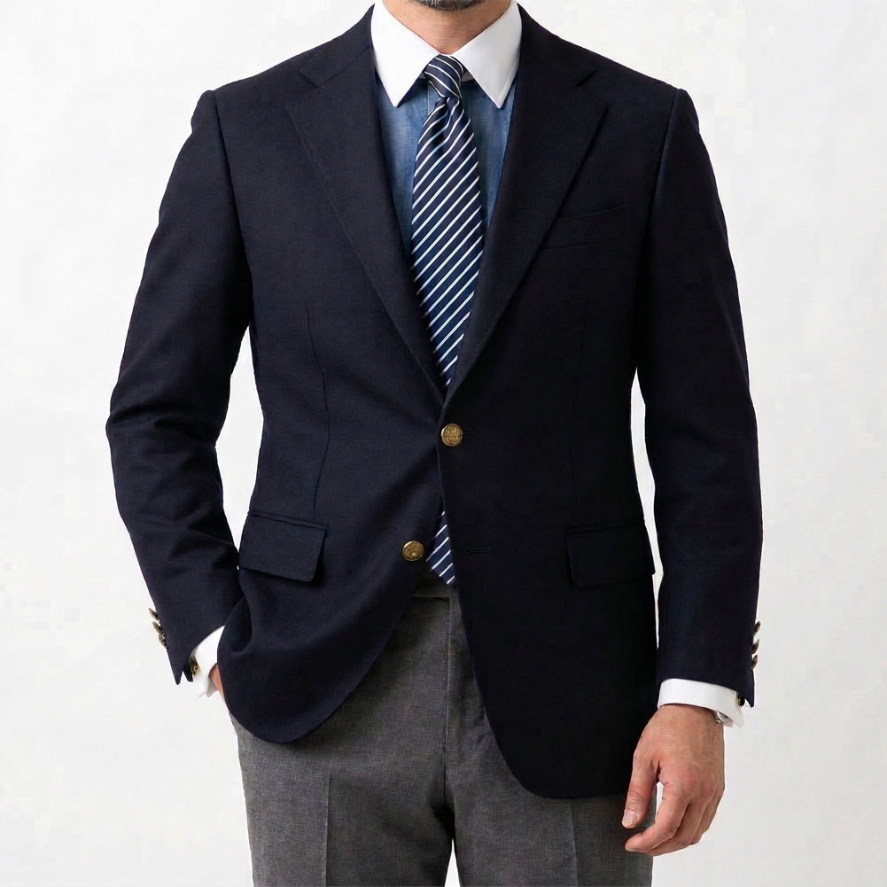 紺ブレザー 紺ブレ メンズ オールシーズン対応 ネイビーブレザー 無地 2つボタン ダディコスタ(Dady Costa) 紺 CN620 A4 A5 A6 A7 AB3 AB4 AB5 AB6 AB7 AB8 BB5 BB6 BB7 BB8 E5 E6