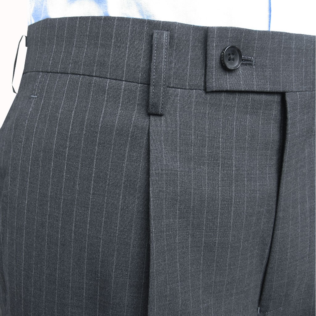 レノマ パリス(renoma PARIS) スーツ メンズ 春夏 シングルスーツ 2つボタン ビジネススーツ ストライプ チャコールグレー 2818  AB4サイズ