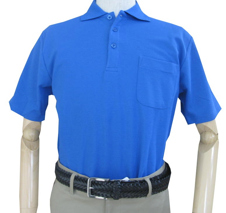 COWBELLMATE ポロシャツ メンズ 春夏 半袖 鹿の子織り ブルー 6003 S M L LL 4L