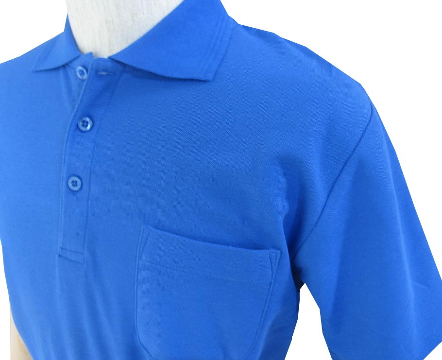 COWBELLMATE ポロシャツ メンズ 春夏 半袖 鹿の子織り ブルー 6003 S M L LL 4L