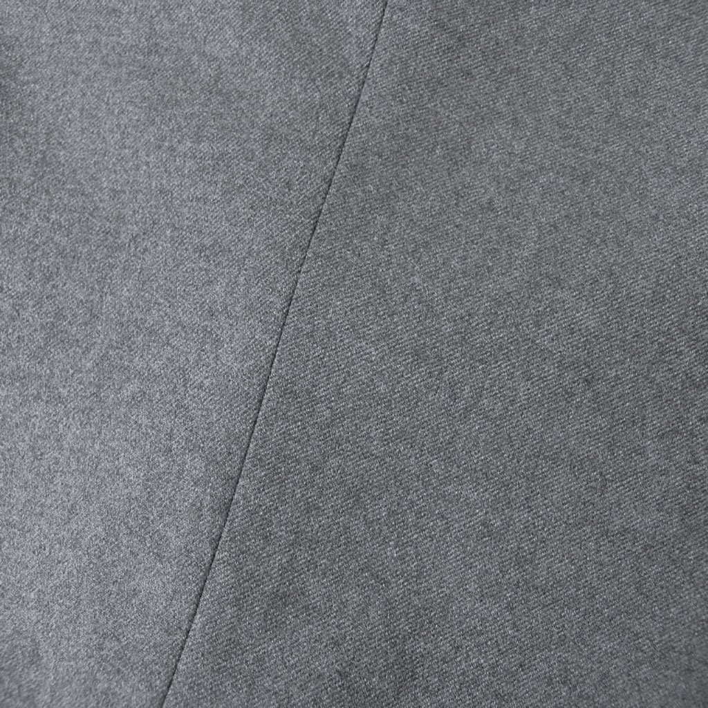 スラックス メンズ 秋冬春 フランネラーナ パンツ ノータック ウール混 ハイバセロン (HAI-VASERON) ミディアムグレー 0423  76cm