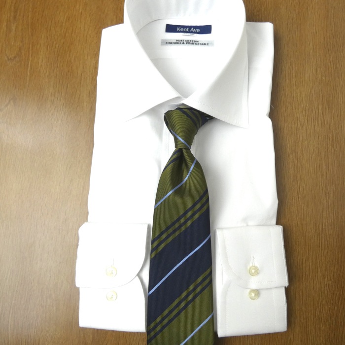 ネクタイ メンズ ビジネス おしゃれ ギフト 人気 マークス(MARKS) シルク100% カーキ×ネイビー omt17