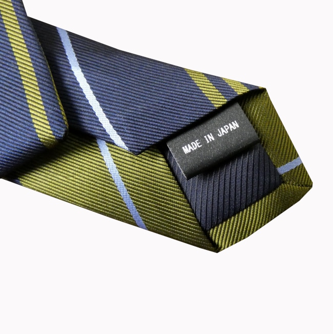 ネクタイ メンズ ビジネス おしゃれ ギフト 人気 マークス(MARKS) シルク100% カーキ×ネイビー omt17