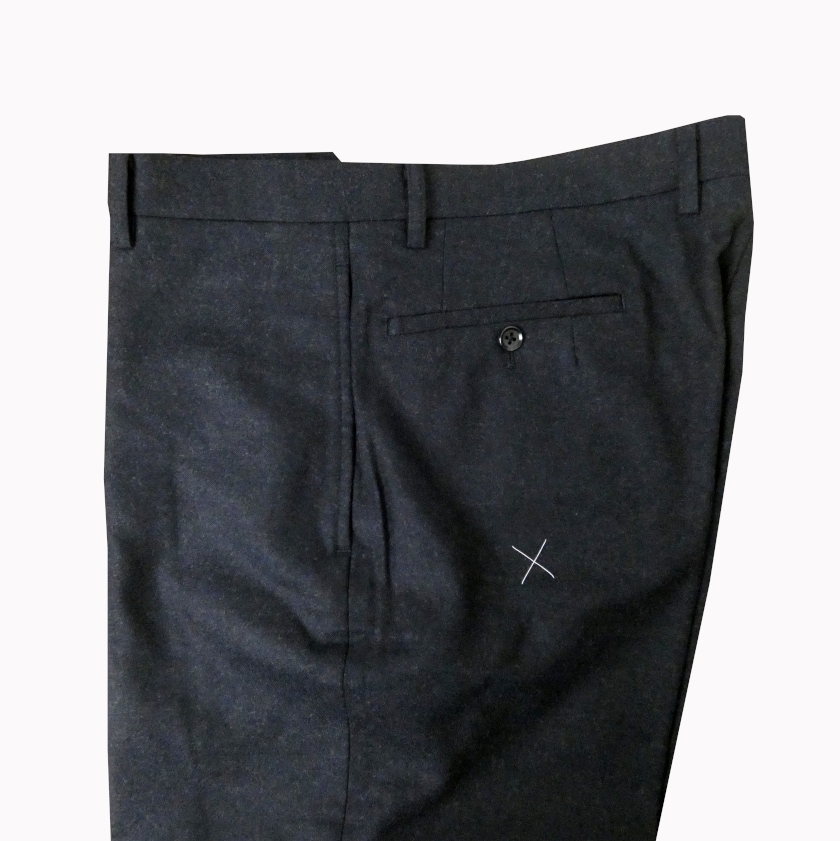 スラックス メンズ 秋冬春 フランネラーナ パンツ ノータック ウール混 ハイバセロン (HAI-VASERON)   ネイビー 紺 0513 76cm 79cm 82cm 88cm 91cm 94cm