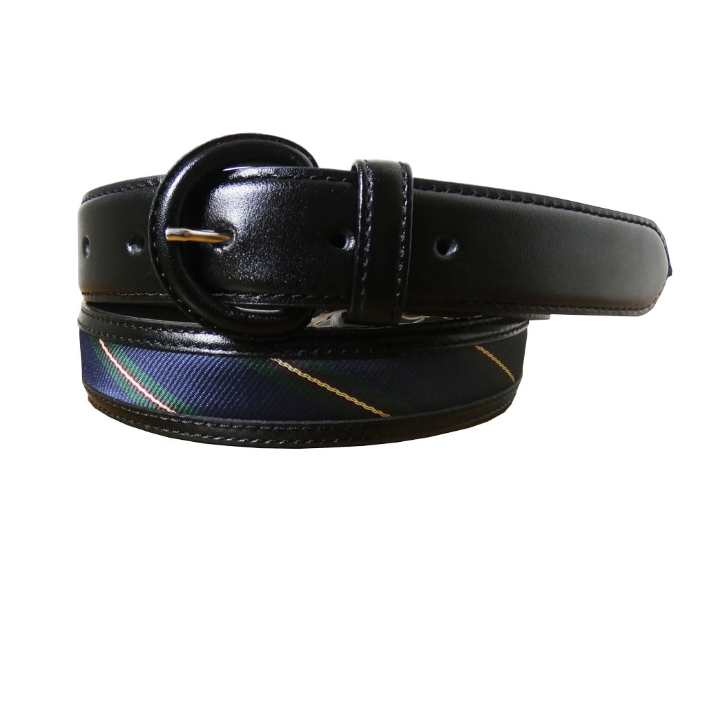 KIETH メンズ レジメンタル ベルト 黒 ブラック フリーサイズ 0219