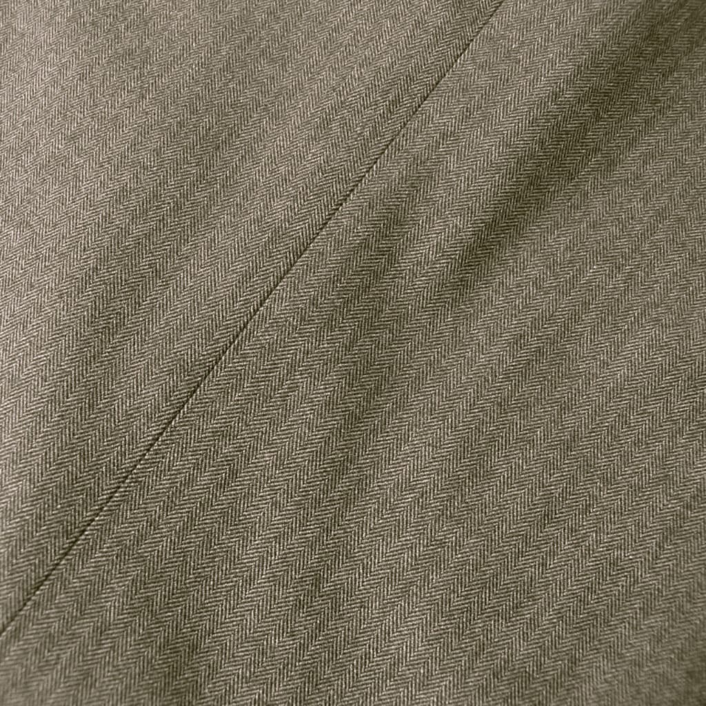 スラックス メンズ 秋冬春 ノータック パンツ ストレッチ ハイバセロン(HAI-VASERON) ヘリンボーン ブラウン 0133 　88cm 94cm 