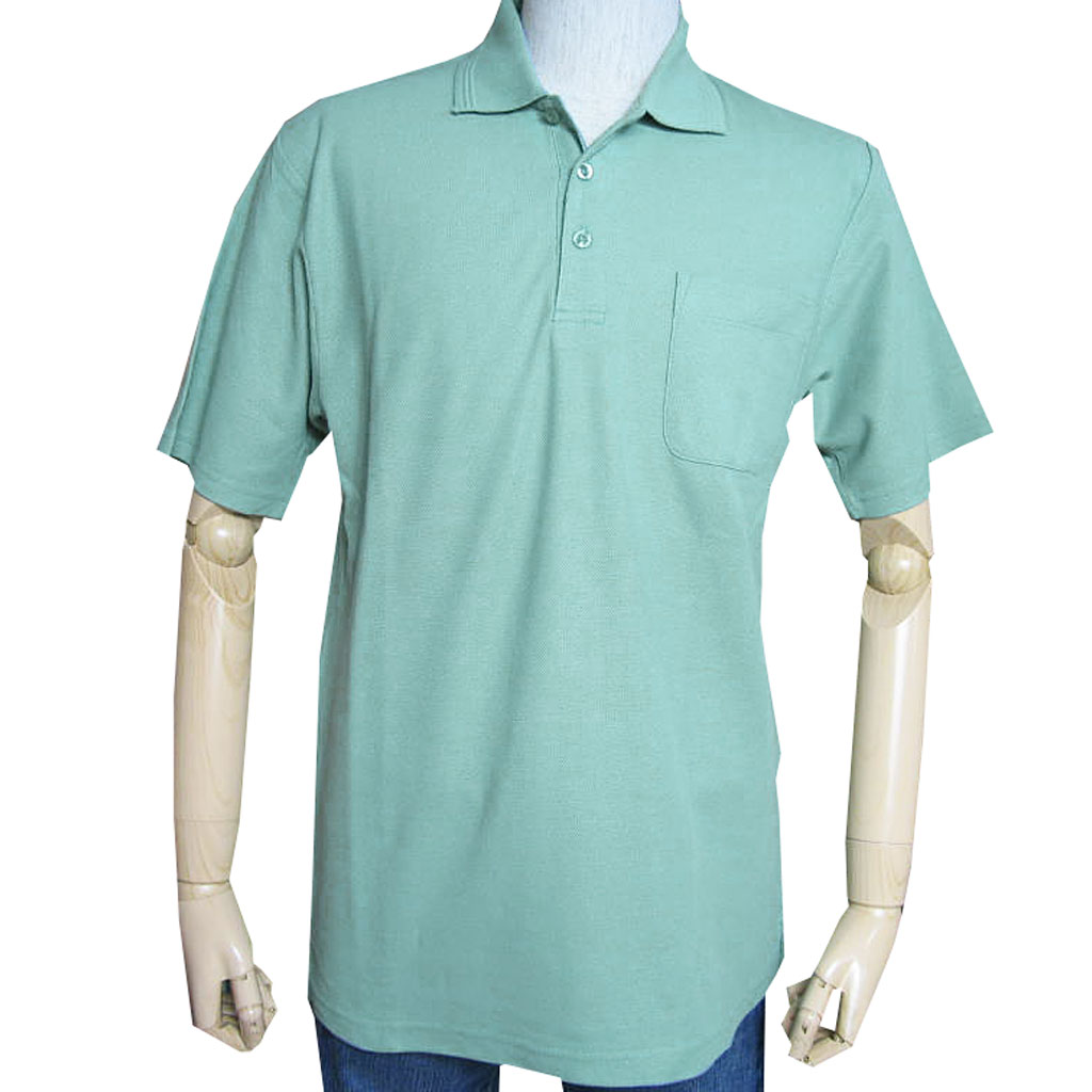 COWBELLMATE ポロシャツ メンズ 春夏 半袖 鹿の子織り ブルーグリーン 6001 M L LL 3L 4L