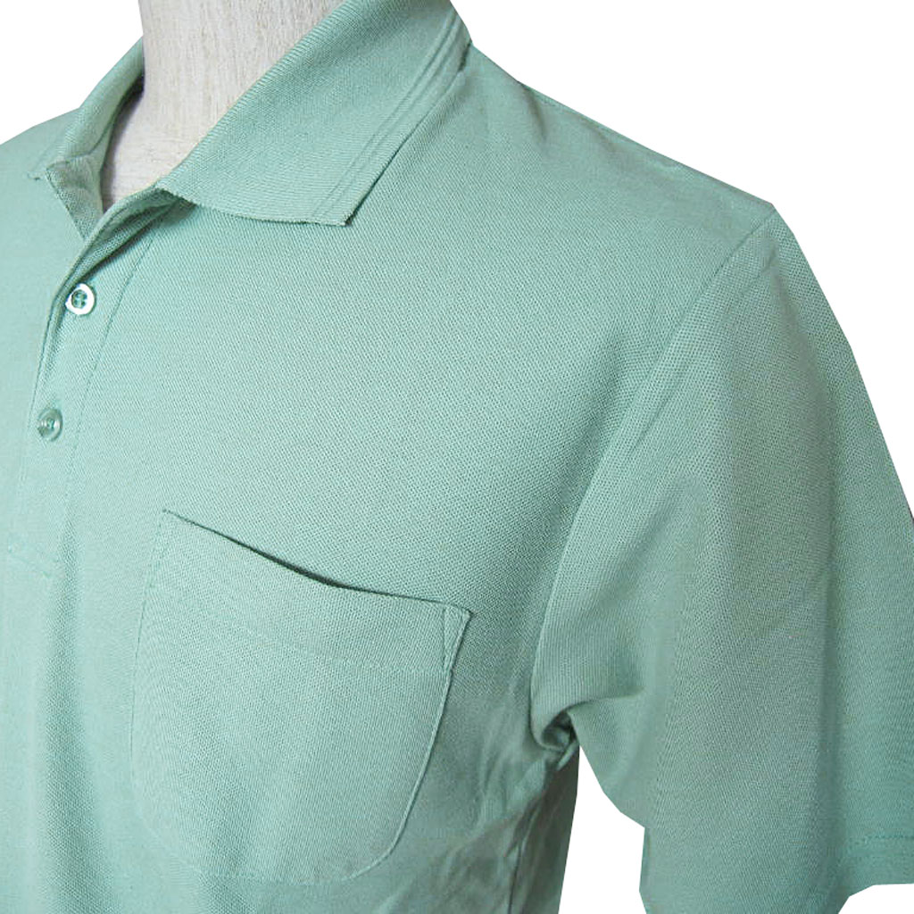 COWBELLMATE ポロシャツ メンズ 春夏 半袖 鹿の子織り ブルーグリーン 6001 M L LL 3L 4L