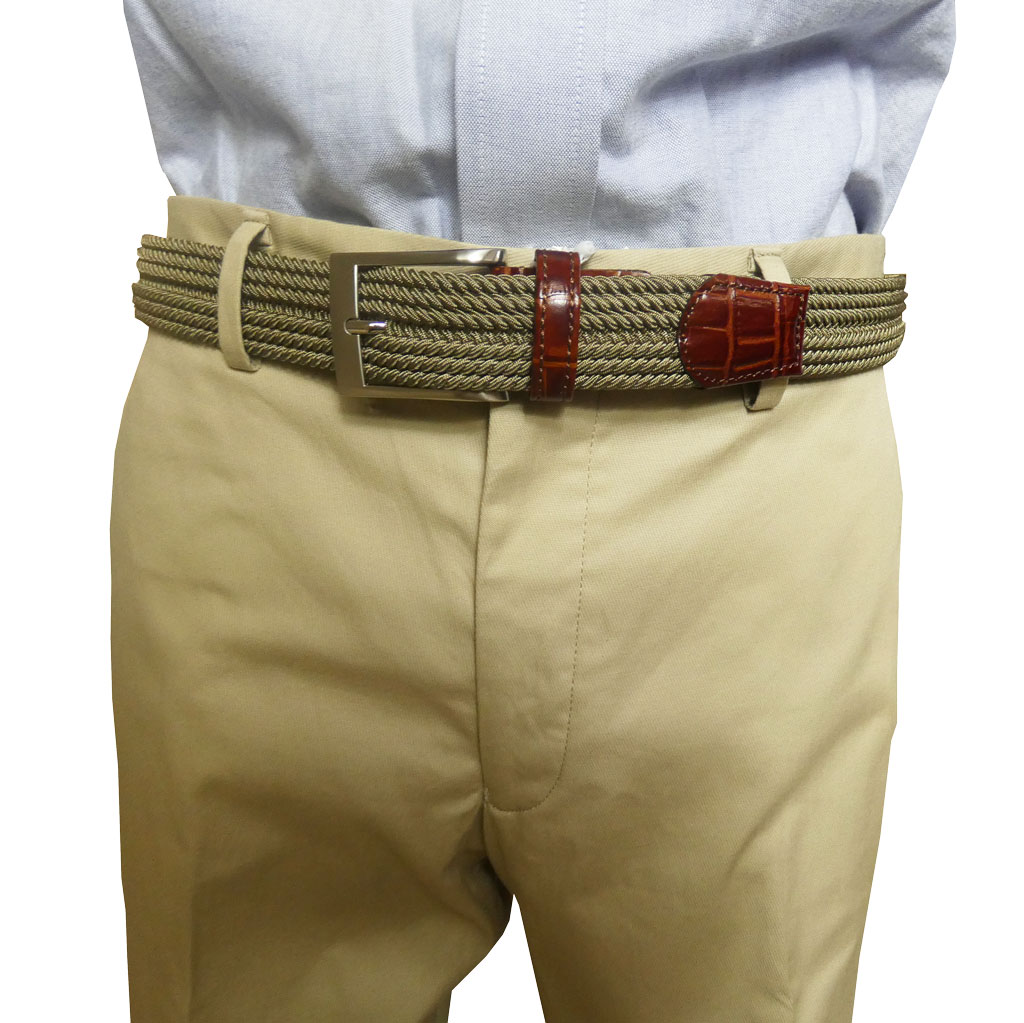 KIETH(キース) カジュアルゴムベルト メンズ  カーキ系  5846  フリーサイズ