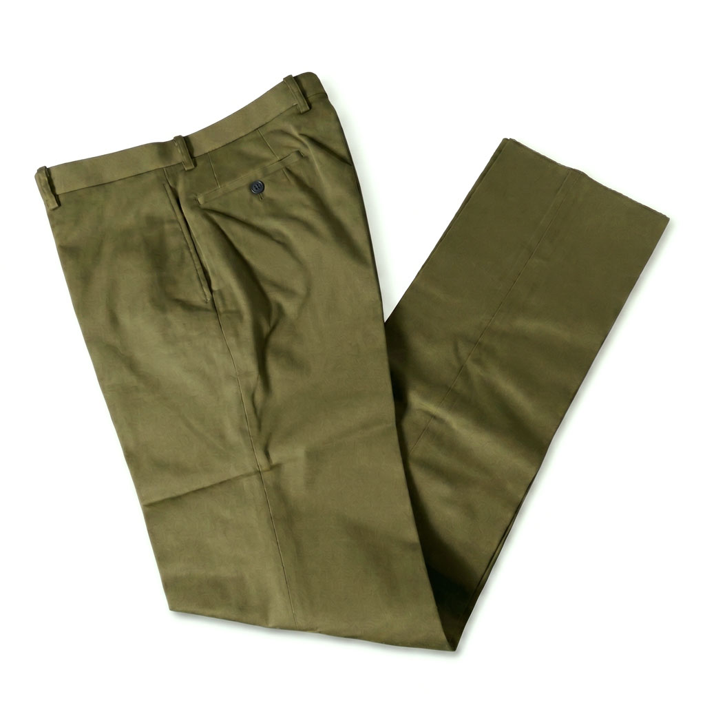 スラックス メンズ ノータック パンツ コットンパンツ コーデュラ (CORDURA)生地 ハイバセロン (HAI-VASERON) カーキ系 5043 82cm 85cm 88cm 91cm 94cm 97cm