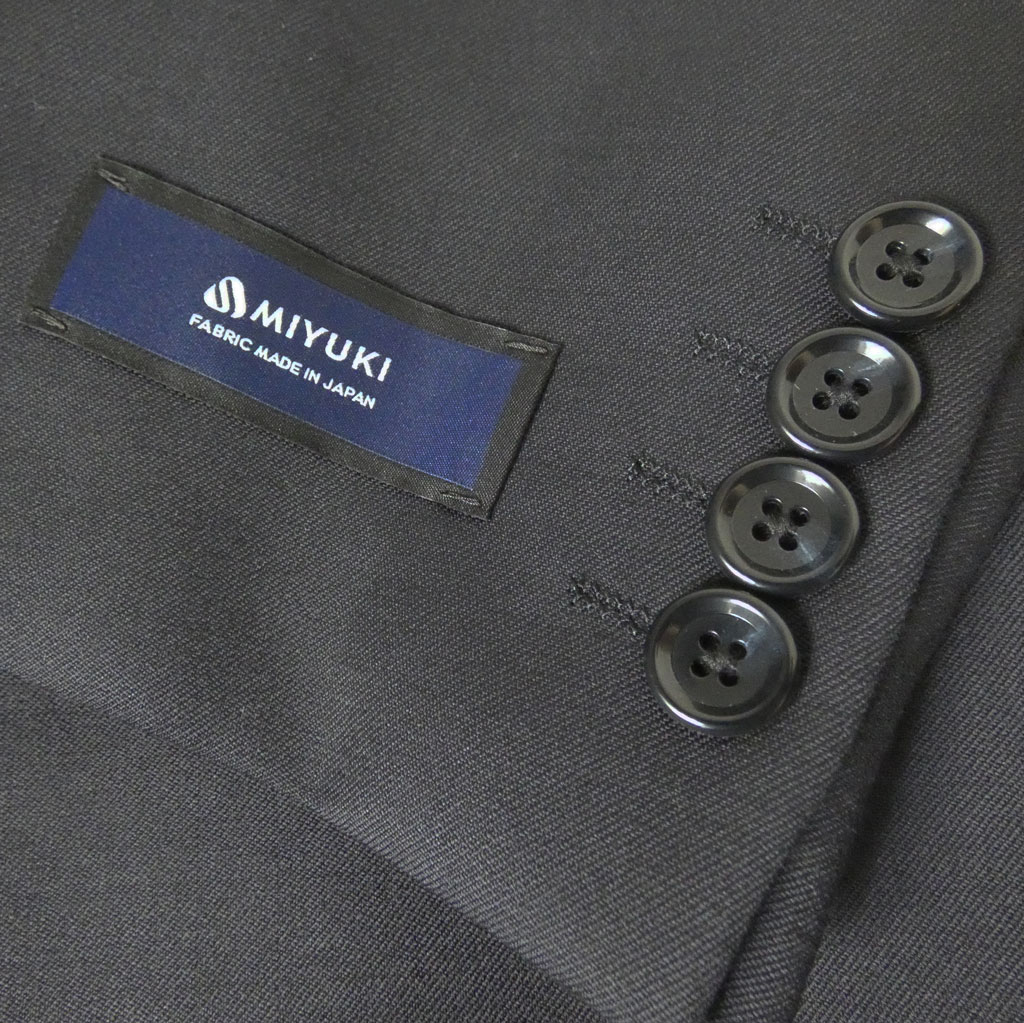 スーツ メンズ 秋冬春 シングルスーツ 2つボタン ミユキ(MIYUKI) 御幸 ビジネススーツ ネイビー 紺無地 2013　A4 A5 A6 A7 AB4 AB6 AB7 BB5 BB6