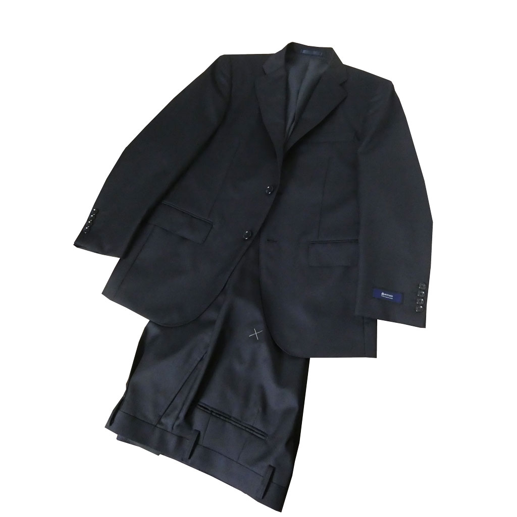 スーツ メンズ 秋冬春 シングルスーツ 2つボタン ミユキ(MIYUKI) 御幸 ビジネススーツ ネイビー 紺無地 2013　A4 A5 A6 A7 AB4 AB6 AB7 BB5 BB6