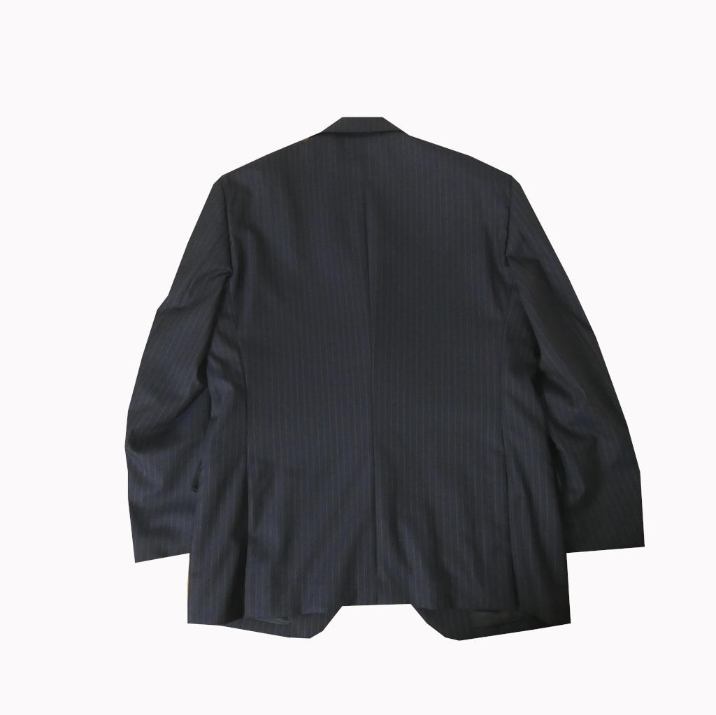 スーツ メンズ 春夏 シングルスーツ 2つボタン ミユキ(MIYUKI) 御幸 ビジネススーツ ネイビー ストライプ 紺 0313  AB4 AB6