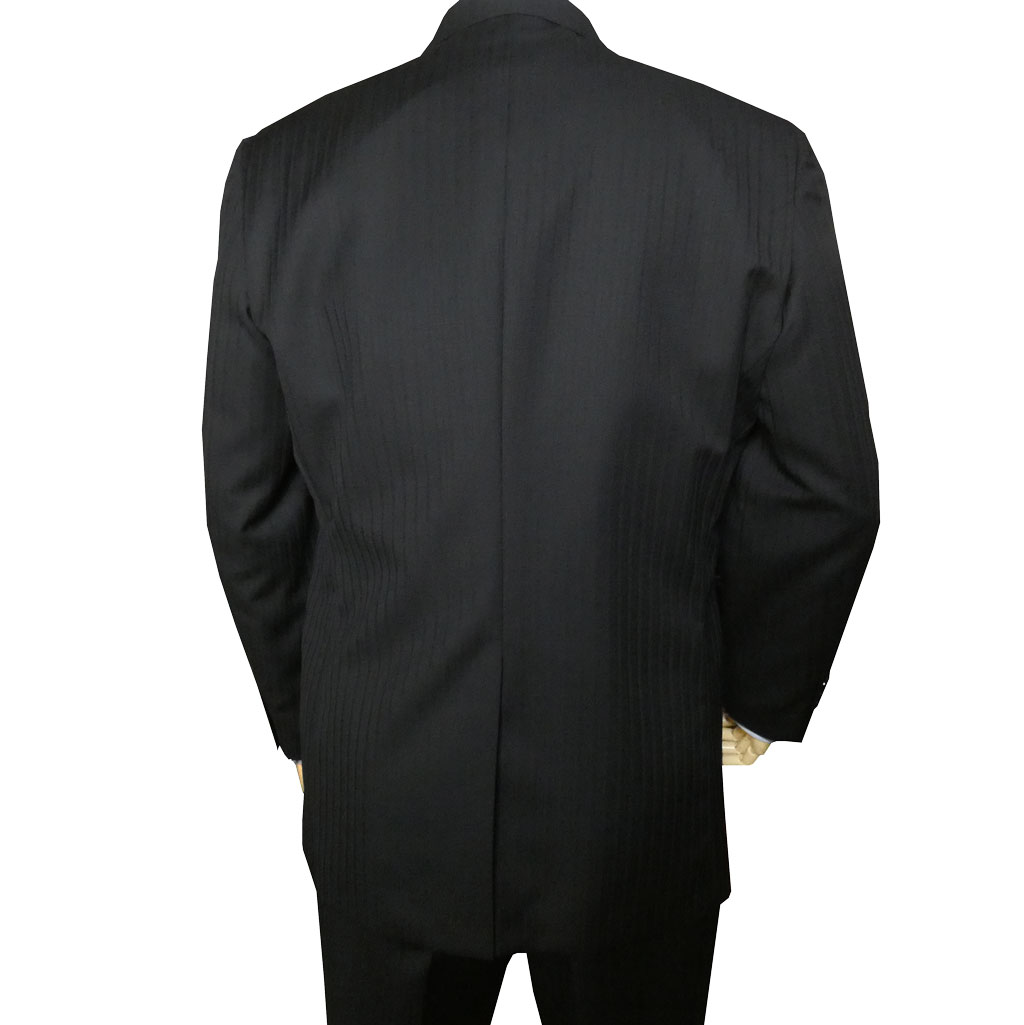スーツ メンズ 秋冬春 シングルスーツ 2つボタン ミユキ(MIYUKI) 御幸 ビジネススーツ ブラック シャドーストライプ 2103  AB5 AB6 AB7 BB5 BB6 BB7