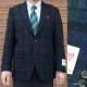 OXFORD CLASSIC ハリスツイードジャケット メンズ 秋冬 段返り3つボタン ブラックウォッチ 4588 A8|秋冬向け　3つボタンジャケット|3つボタンジャケット