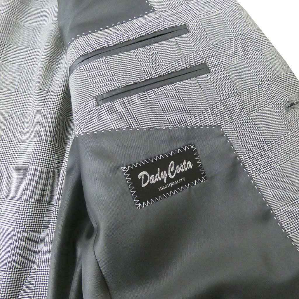 ジャケット メンズ 春夏秋 2つボタン ダディコスタ(Dady Costa) グレンチェック 0802 AB5