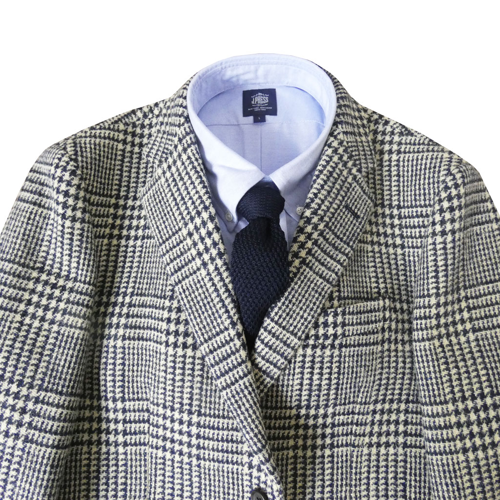 ハリスツイード ジャケット メンズ 秋冬 2つボタン オックスフォード