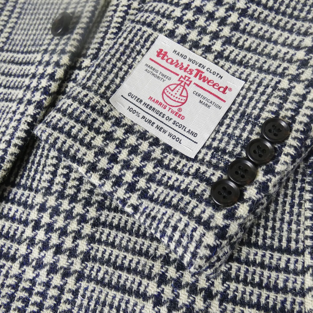 ハリスツイード ジャケット メンズ 秋冬 2つボタン オックスフォード